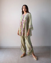 Load image into Gallery viewer, Green printed Indian set