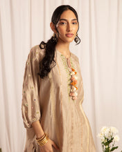 Load image into Gallery viewer, Taupe Patch kurta + Salwar