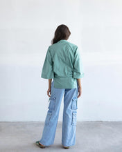 Load image into Gallery viewer, Teal Side Cut-Out Shirt