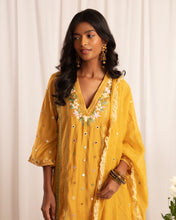 Load image into Gallery viewer, Mustard Short kurta + salwar + dupatta