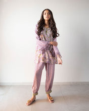 Load image into Gallery viewer, Purple printed Kurta & Pants