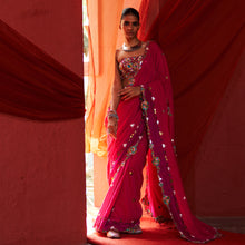 Load image into Gallery viewer, Pink Classic Saree & Blouse