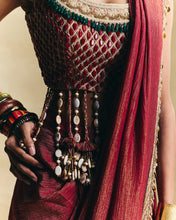 Load image into Gallery viewer, Red lovely blouse with stitched saree