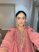 Load image into Gallery viewer, Salmon Pink Peplum & Cropped Skirt