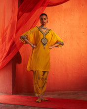Load image into Gallery viewer, Mustard Short Kaftan & Salwar