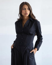 Load image into Gallery viewer, Black Corset Shirt