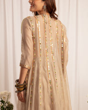 Load image into Gallery viewer, Taupe jacket anarkali + blouse + T pants
