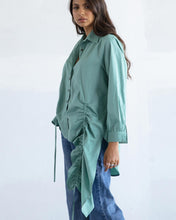 Load image into Gallery viewer, Teal Drawstring Shirt