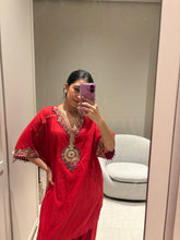 Load image into Gallery viewer, Red Ivory Kaftan Kurta & Salwar