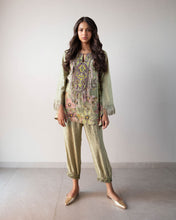 Load image into Gallery viewer, Green printed Kurta & Pants