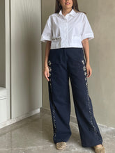 Load image into Gallery viewer, Denim Straight Pants - Deep Blue
