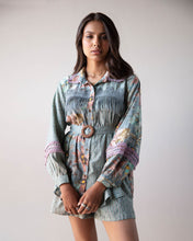 Load image into Gallery viewer, Blue printed Shirt & Shorts