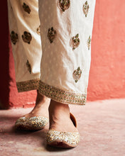 Load image into Gallery viewer, Ivory Short Kaftan & Salwar