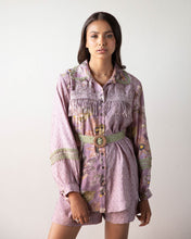 Load image into Gallery viewer, Purple printed Shirt & Shorts