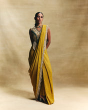Load image into Gallery viewer, Mustard stitched saree