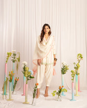 Load image into Gallery viewer, Ivory Short kurta + salwar + dupatta