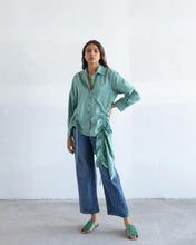 Load image into Gallery viewer, Teal Drawstring Shirt