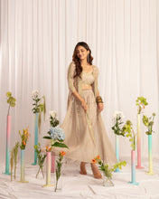 Load image into Gallery viewer, Taupe jacket anarkali + blouse + T pants