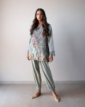 Load image into Gallery viewer, Blue printed Kurta & Pants