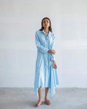 Load image into Gallery viewer, Blue Godet Dress