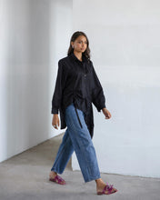 Load image into Gallery viewer, Black Drawstring Shirt