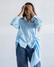Load image into Gallery viewer, Ice Blue Drawstring Shirt