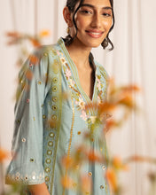 Load image into Gallery viewer, Blue Short kurta + salwar + dupatta