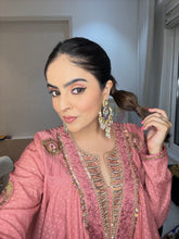 Load image into Gallery viewer, Salmon Pink Peplum & Cropped Skirt