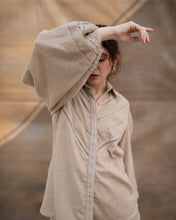 Load image into Gallery viewer, Taupe lace shirt + shorts