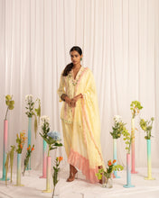Load image into Gallery viewer, Yellow Short kurta + salwar + dupatta