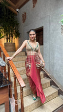Load image into Gallery viewer, Red Lovely Blouse + Drape Skirt