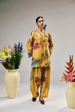 Load image into Gallery viewer, Saffron Petal Jaal Kurta Set