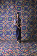 Load image into Gallery viewer, Blue - Draped Skirt + Bustier + Gilet