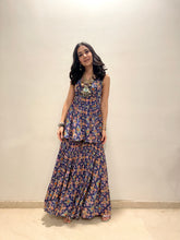 Load image into Gallery viewer, Anarkali + gharara - Purple