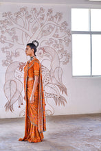 Load image into Gallery viewer, Pre-Stitched Saree - Rust