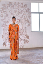 Load image into Gallery viewer, Pre-Stitched Saree - Rust