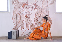 Load image into Gallery viewer, Pre-Stitched Saree - Rust