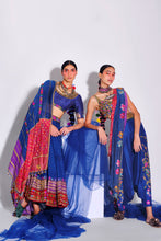 Load image into Gallery viewer, Blue Pant Sari