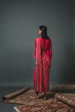 Load image into Gallery viewer, Red Solid Shirt + Low crotch pants+ Bandhani draped dupatta