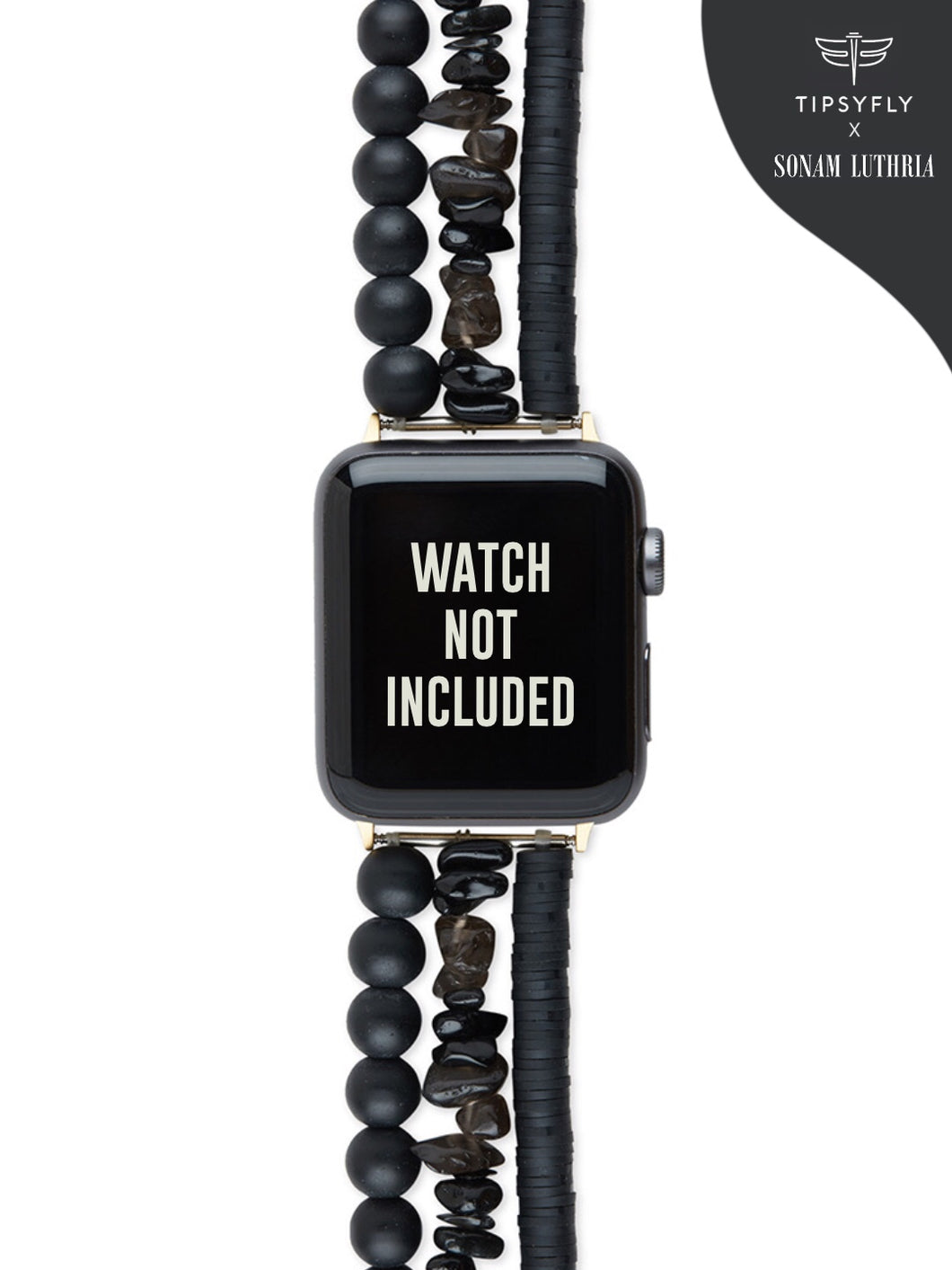 Black Beaded Apple Watch Strap
