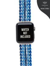 Load image into Gallery viewer, Blue Beaded Apple Watch Strap
