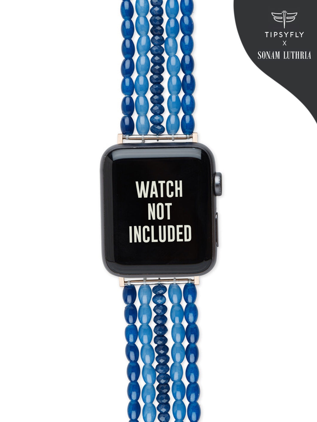 Blue Beaded Apple Watch Strap