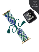 Load image into Gallery viewer, Geometric Handcrafted Apple Watch Strap
