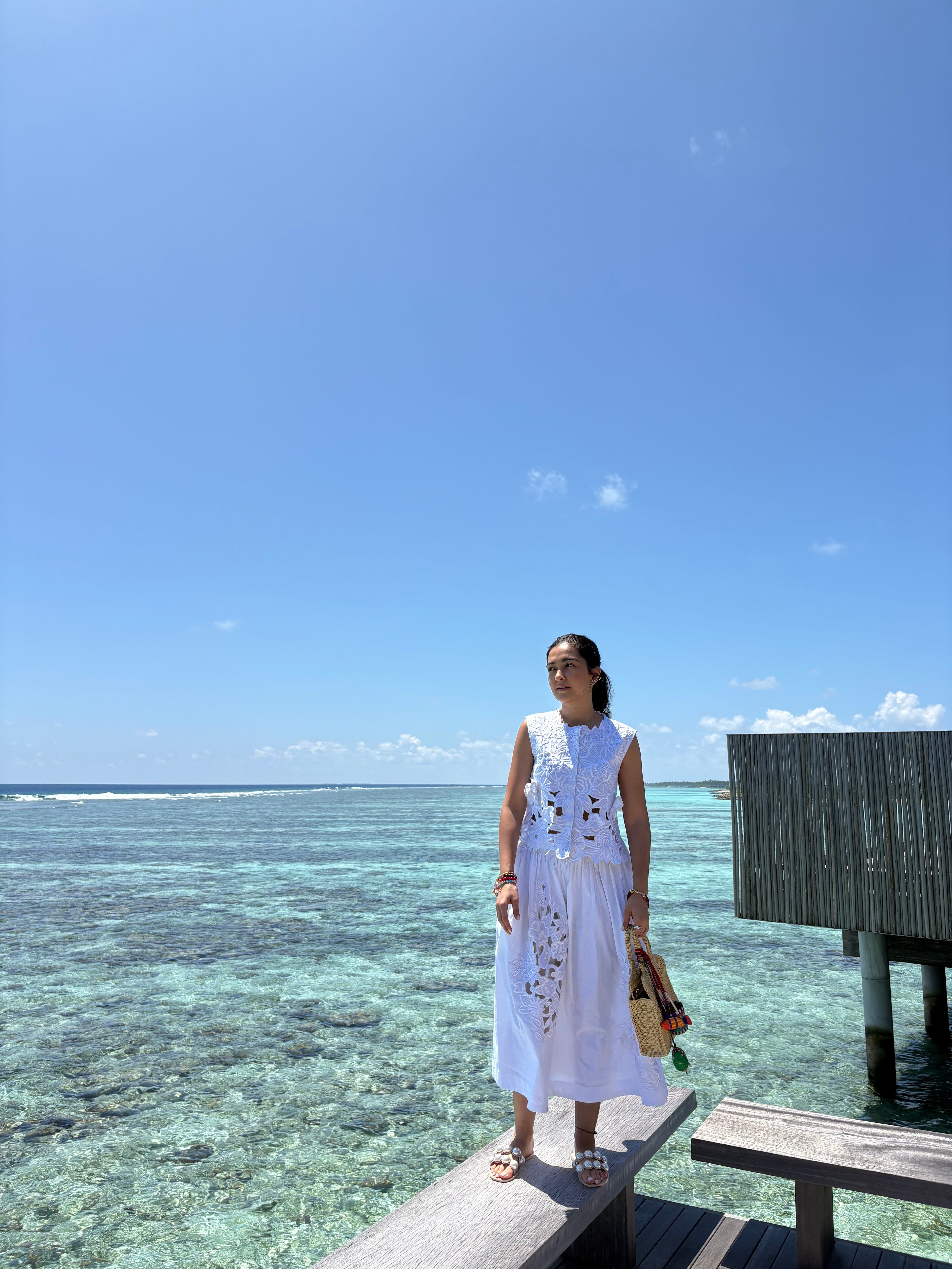White cutwork top