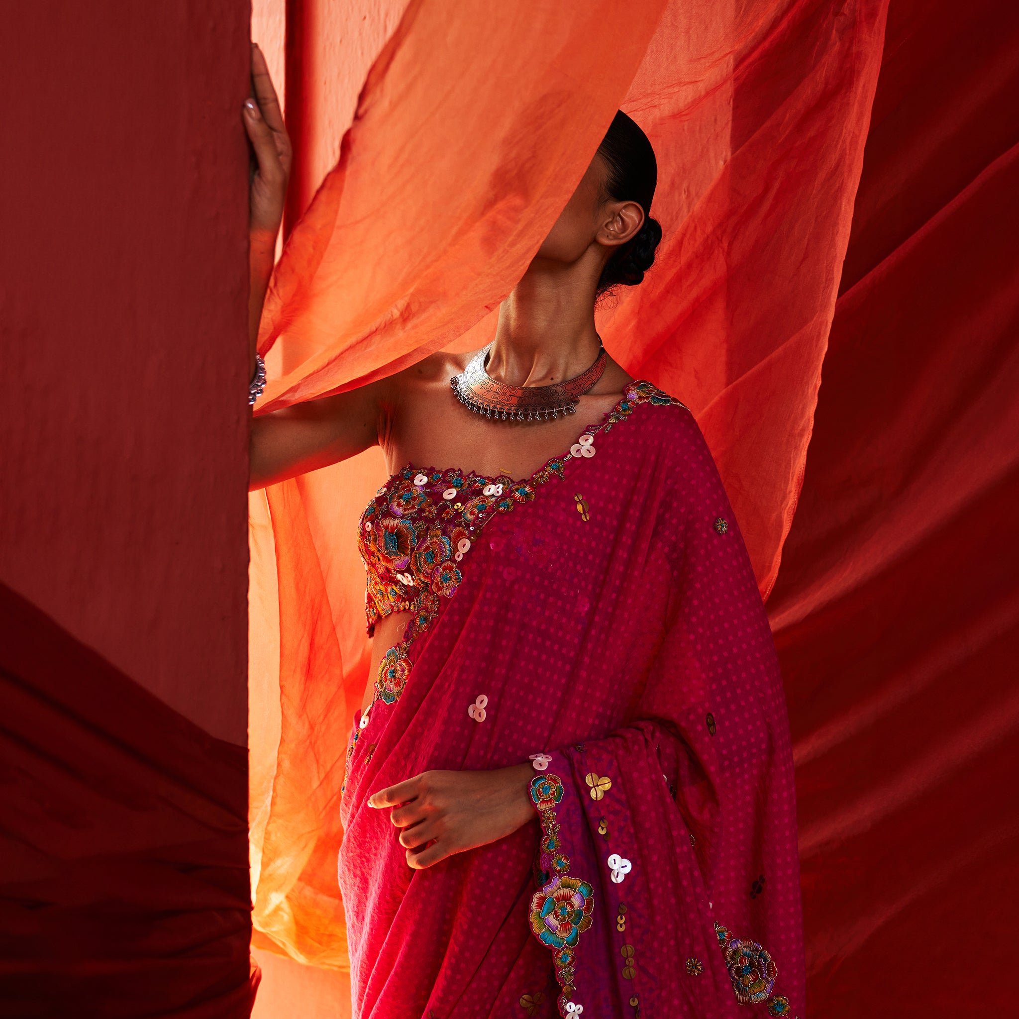 Pink Classic Saree & Blouse