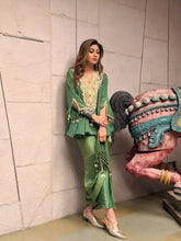 Load image into Gallery viewer, Green Peplum &amp; Draped Skirt

