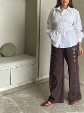 Load image into Gallery viewer, Denim Straight Pant - rusty brown
