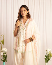 Load image into Gallery viewer, Ivory Short kurta + salwar + dupatta
