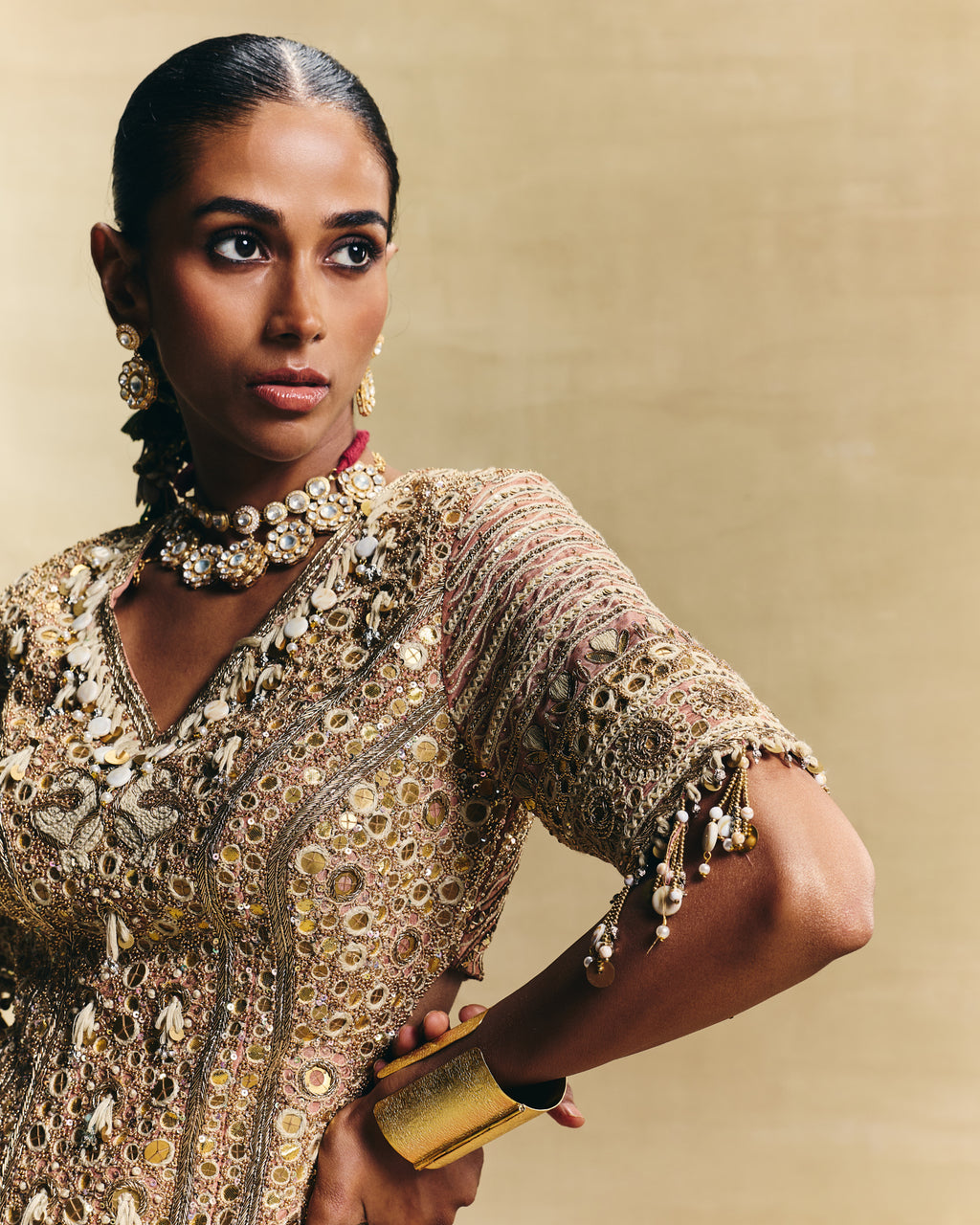 Peach lehenga set