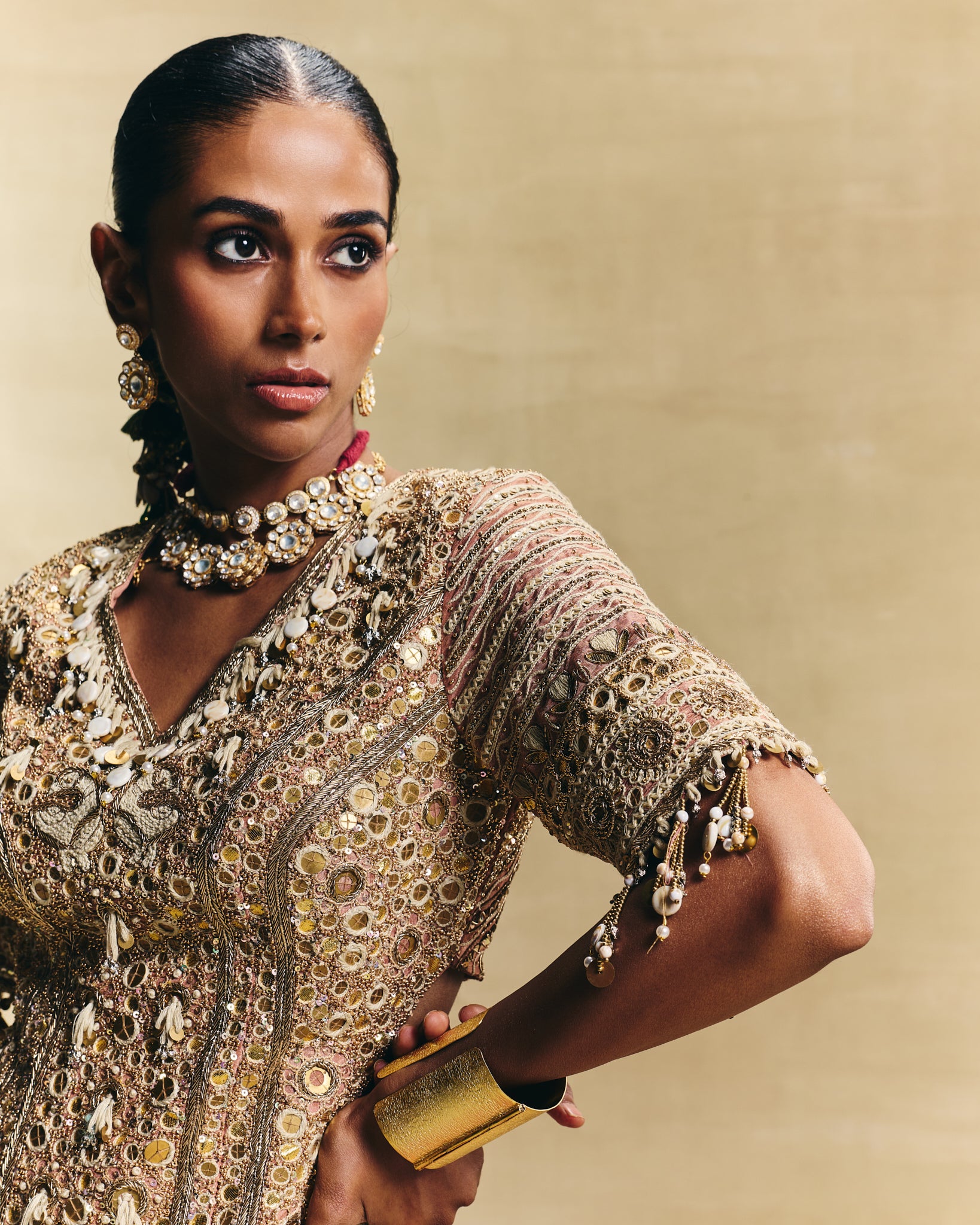 Peach lehenga set